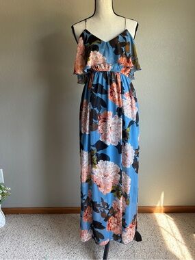 Sweet Storm light Blue Floral Women’s Dress size M